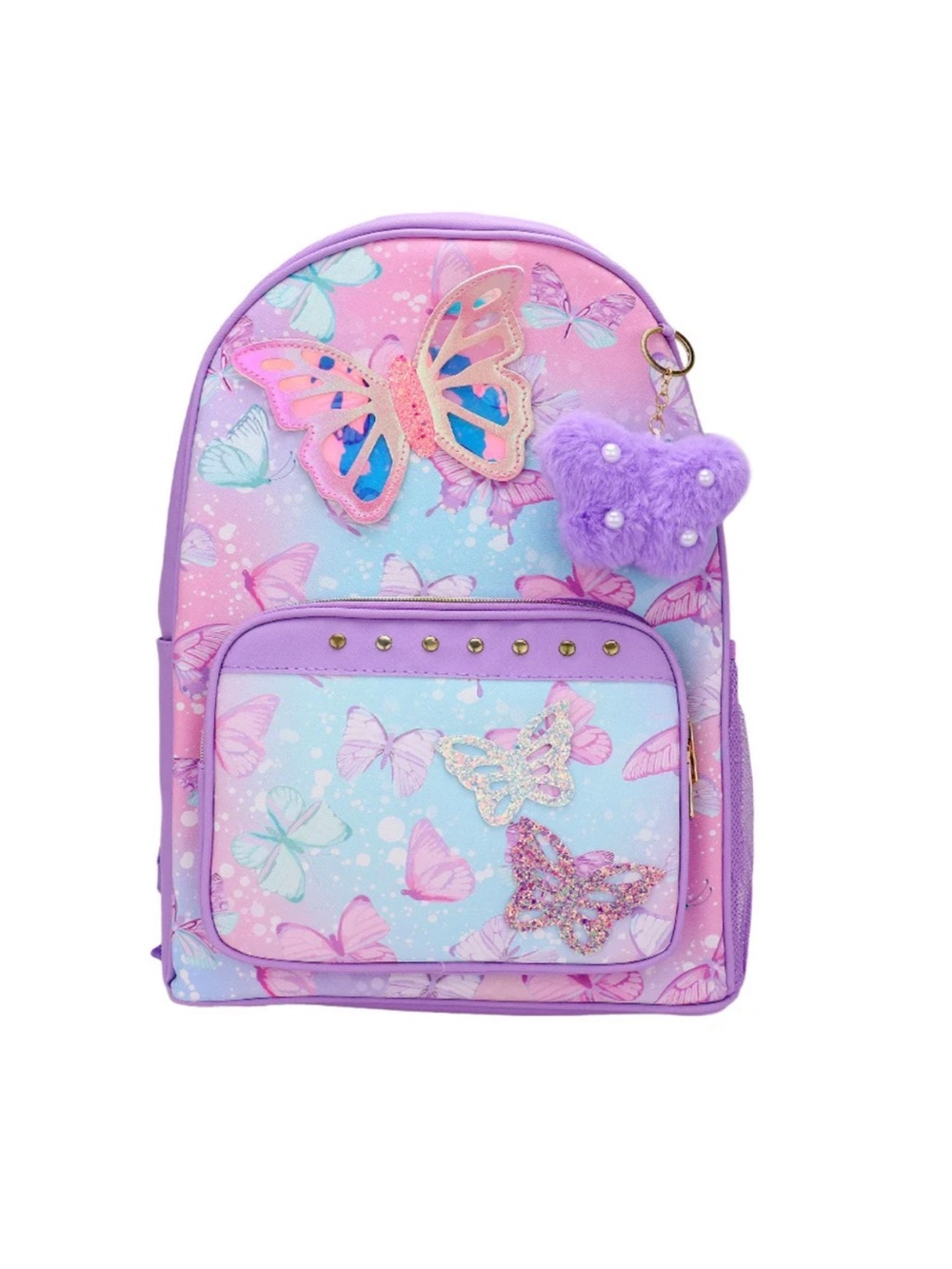 Kids Butterfly Backpack and Lunch Bag Set.